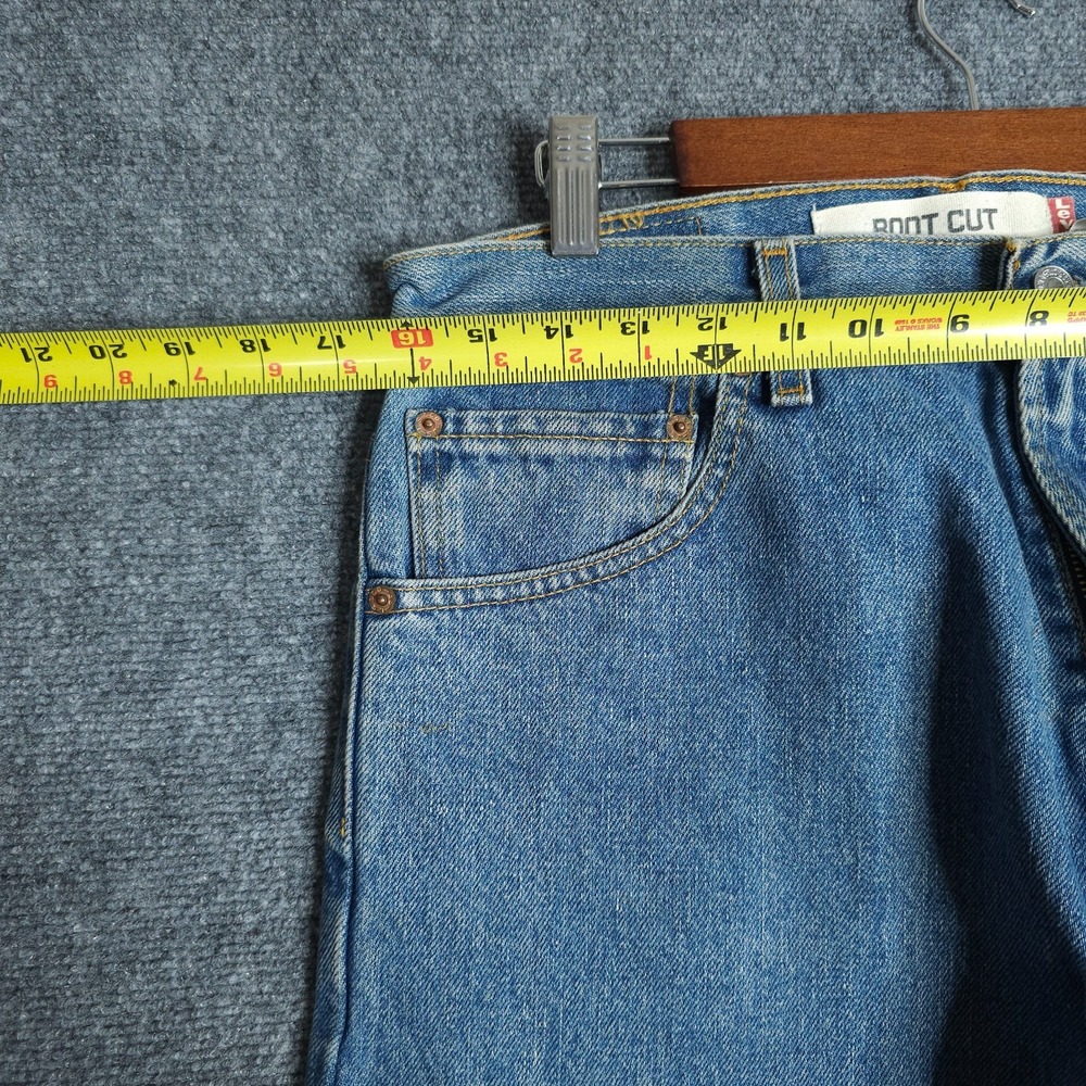 Levi's 517 Boot Cut Jeans Mens 33x32 Medium Wash Workwear Western Distressed Y2K - Picture 11 of 14